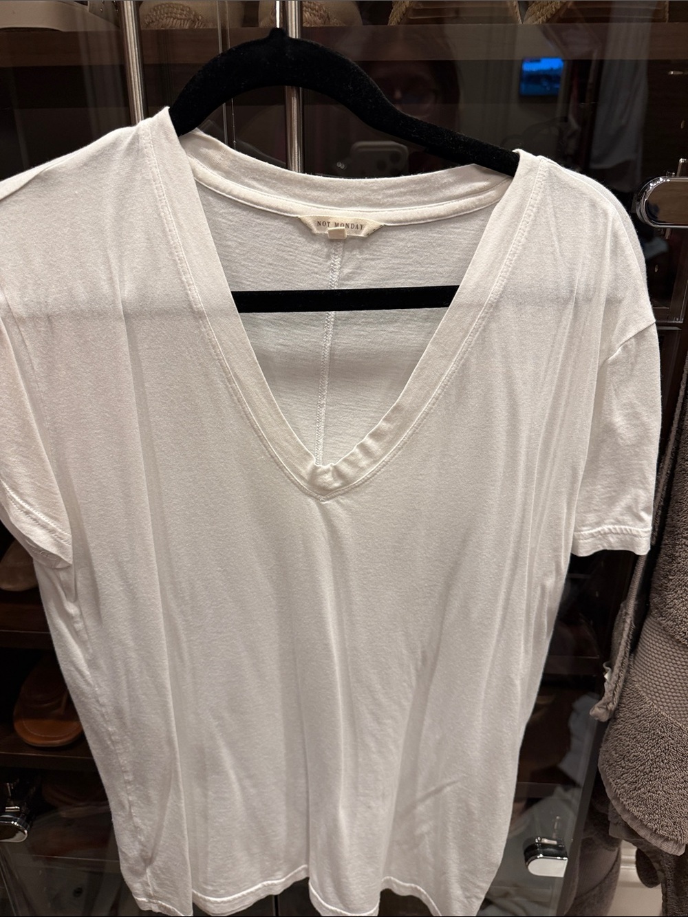 Easy V-Neck Short Sleeve Tee - White